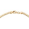 Italian 925 Silver Bracelet: 18K Gold Plated Cube Bead Chain for Men & Women - 2 of 4