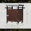 NAYSAYE Bar Serving Cart Outdoor Grill Cart with Stainless Steel Tabletop for Patio Kitchen , Brown, 32.4"*18.7"*34.7" - 4 of 4