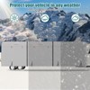 Heavy Duty RV Travel Trailer Cover – Grey, Waterproof & Windproof with Gutter & Tire Covers, Reflective Strips for Campers - 4 of 4