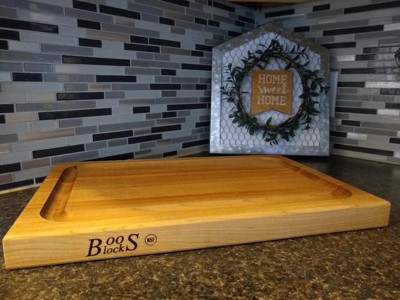 John Boos Large Maple Wood Cutting Board For Kitchen, Reversible Edge Grain  Boos Block W/ Gravy Groove : Target