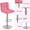 Yaheetech 2pcs Adjustable Modern Velvet Swivel Bar Stool with Backrest And Large Pedestal Base - 4 of 4