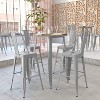 Flash Furniture Declan Commercial Indoor/Outdoor Bar Top Table, 30" Round All Weather Poly Resin Top with Steel base - 4 of 4