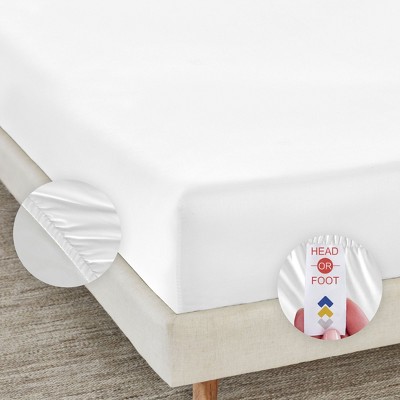 California King Bright White Cotton Deep Pocket Sheet Set