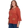 Tossed Floral Flutter Sleeve Top - 3 of 4
