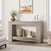 Wooden Console Table, 2-Tier Large Sofa Table with Storage, Wood Farmhouse Console Table for Living Room, Entryway, Hallway - 4 of 4