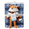 Hudson Baby Infant Boy Plush Blanket with Toy, Modern Fox, One Size - 2 of 2