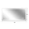 FONTOI Bathroom Mirror Frameless Straight Edged Modern Design with Anti Fog Durable Tempered Glass for Bathroom Decor, Silver, 48"*0.98"*24" - 2 of 4