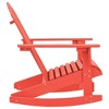 vidaXL Patio Rocking Adirondack Chair Solid Fir Wood Red - 3 of 4