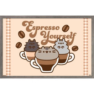 Trends International Pusheen: Patisserie - Espresso Yourself Framed Wall Poster Prints - 1 of 4
