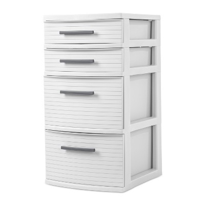 Image of 4 Drawer Medium Tower Off-White - Brightroom™