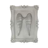 Roman 15.5" Religious 3-D Angel Wings Decorative Framed Wall Plaque