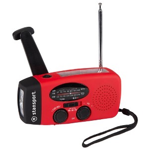 Stansport Solar Hand Crank Dynamo AM FM WB Radio 27L LED Flashlight - 1 of 4