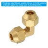 Unique Bargains Brass HVAC Flare 90 Degree Elbow Pipe Adapter Connectors with Nuts - 4 of 4