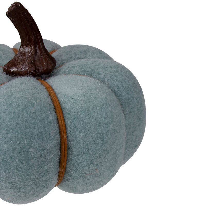 Northlight 5" Blue and Brown Fall Harvest Tabletop Pumpkin, 4 of 5