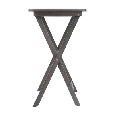 Oyster Gray 5-Piece Transitional Snack Table Set with Storage Stand