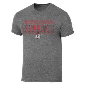 NCAA Georgia Bulldogs Men's Gray Tri-Blend T-Shirt - 1 of 3