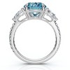 Pompeii3 3 1/2Ct Fancy Blue Lab Created Accent Diamond Engagement Ring 14k Gold - 2 of 4