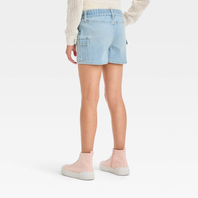 Girls&#39; High-Rise Cargo Jean Shorts - Cat &#38; Jack&#8482;, 3 of 5