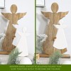 AuldHome Design Wood Enamel Nesting Angel Statue; Primitive Farmhouse Christmas Decor Figurine - 4 of 4