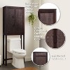 Hatteras Modern Boho Over Toilet Storage Cabinet with Solid Wood & Natural Rattan Accents-Teamson Home - 4 of 4