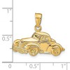 Black Bow Jewelry 14k Yellow Gold Classic Antique Car Polished Pendant - 3 of 4