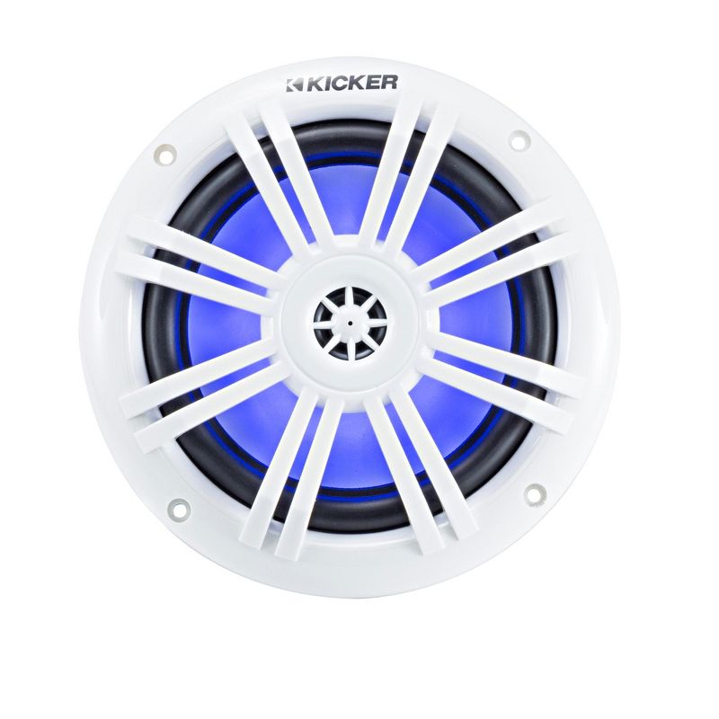 Kicker 45KM604WL KM 6.5" 4Ω Blue LED Coaxial - Pair, 3 of 5