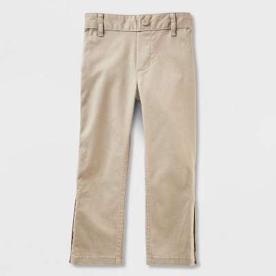 Boys' Adaptive Uniform Chino Pants - Cat & Jack™ Khaki