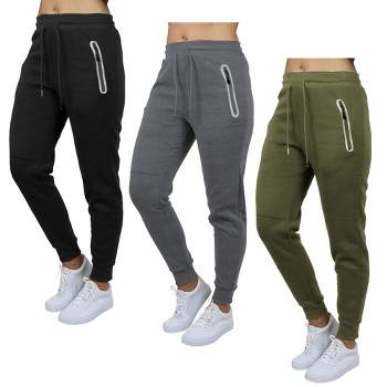 Lyrebird Atelier Women'  Loose Fit Fit Fleece Jogger Sweatpants-3 Pack