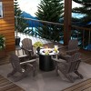 WestinTrends Outdoor Patio Folding Adirondack Chair With Round Fire Pit Table Sets - 2 of 2