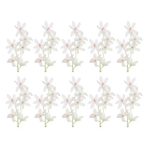 Unique Bargains Artificial Silk Cloth Realistic Wrinkle-resistant Artificial Flower 16 Pcs 7 Inch - 1 of 4