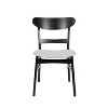 GDFStudio Isador Mid Century Modern Fabric Upholstered Wood Dining Chairs (Set of 2) - 4 of 4