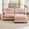 DOMETOUR Cloud Sectional L-Shaped Couch With Ottoman,Soft Chenille Fabric,Tufted Cushion Backrest Design for Bedrooms Living Rooms - 2 of 4