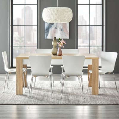 Mandy Natural and White Wood Dining Table