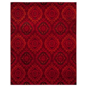 Red/Orange Abstract Loomed Area Rug - (8