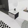 48''/24"/30"W Floating Wall-Mounted Bathroom Vanity with Unique Pattern Finish & Soft-Close Cabinet Door 4S - ModernLuxe - 3 of 4