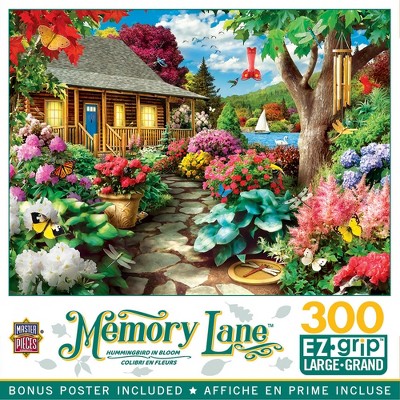 MasterPieces 300 Piece EZ Grip Jigsaw Puzzle - Hummingbird in Bloom - 18"x24"