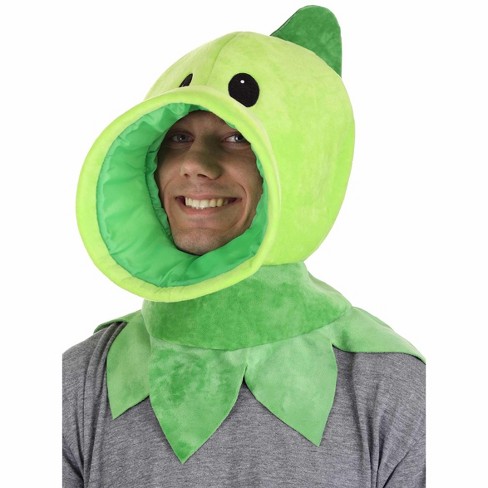 Halloweencostumes One Size Fits Most Plants Vs Zombies Peashooter Plush Hat. Black green green Target