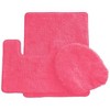 Ben&Jonah Elegant 3 Piece Bath Rug Set Elegant 1 Bath Rug (18" x 30"), 1 Contour Mat and 1 Toilet Seat Cover (APX 18" x 18") - 2 of 4