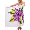 LA LEELA Women's Bikini Skirt Sarong Swimsuit Cover up Summer Wraps Bathing suit Swimwear Beach Wrap Skirts for Women One Size White, Floral - image 3 of 4