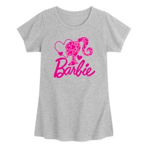 Girls' - Barbie - Logo Hearts Short Sleeve Graphic T-Shirt - 1 of 2