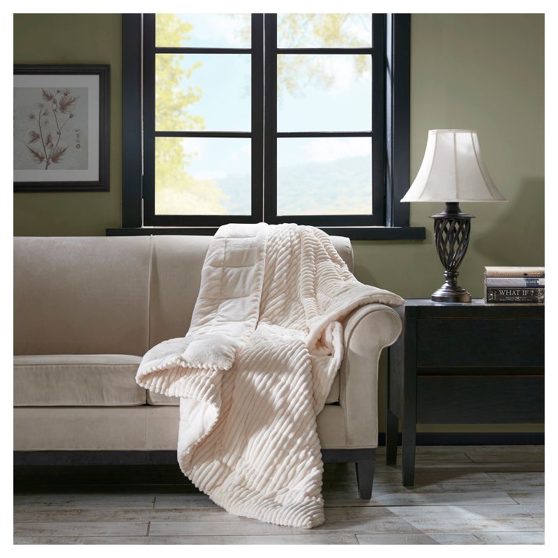 60"x70" Oversized Williams Plush Down Alternative Throw Blanket - Premier Comfort, 3 of 5