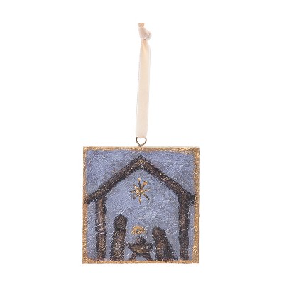 Transpac Hand Painted Holy Family Ornament - Beautifully Crafted MDF Christmas Tree Decoration - Multicolor Indoor Decor