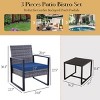 3-Piece Outdoor PE Wicker Patio Chair and Table Set with Washable Cushions for Balcony or Poolside-The Pop Home - 4 of 4