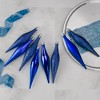 Northlight Shatterproof 4-Finish Finial Drop Christmas Ornaments - 6" - Royal Blue - 8ct - 2 of 4