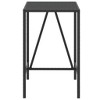 vidaXL Bar Table With Glass Top Black Poly Rattan Tall Modern - 3 of 4