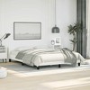 vidaXL Faux Leather Bed Frame Platform Bed, Scandinavian Style/Slats Support/No Box Spring Needed/Without Mattress/Easy Assembly, White Full Bed - 3 of 4
