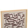 Tari - 30" X 30" - Ivory/Chocolate Brown - Polyester/Linen/Wood/MDF/Glass - Framed Textile Wall Art - WLA1907 - Safavieh - 3 of 4