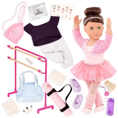 Our Generation Sydney Lee & Dancing Feet Accessory Set 18" Doll Ballet Bundle
