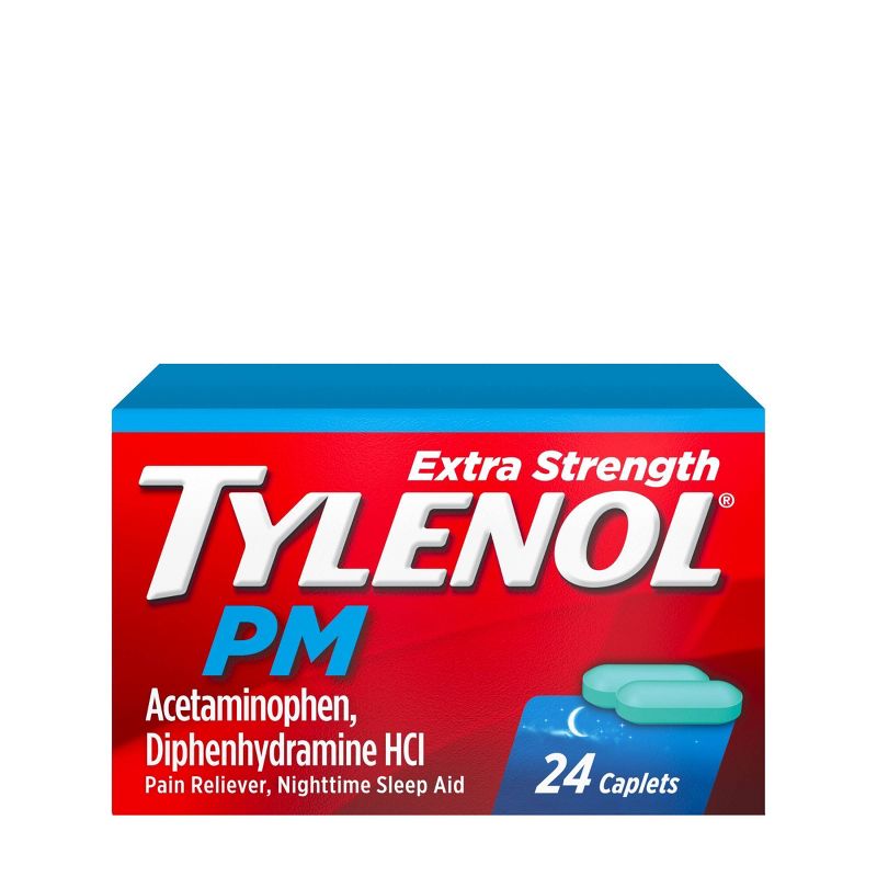Tylenol PM Extra Strength Pain Reliever & Sleep Aid Caplets - Acetaminophen, 1 of 10