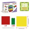PICASSO-TILES Building Blocks Brick 28PC Stackable Base Plate Multi Color Set, Compatible with All Major Brands STEM Construction Kit Kids Age 3+ - 3 of 4
